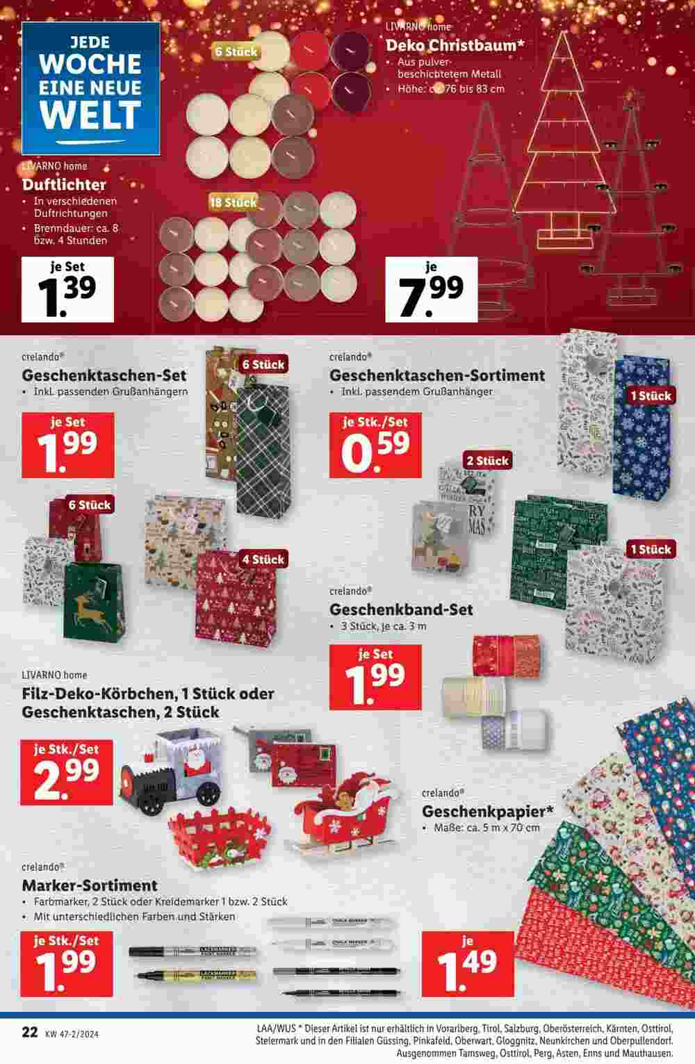 Lidl Flugblatt (ab 21.11.2024) - Angebote und Prospekt - Seite 22