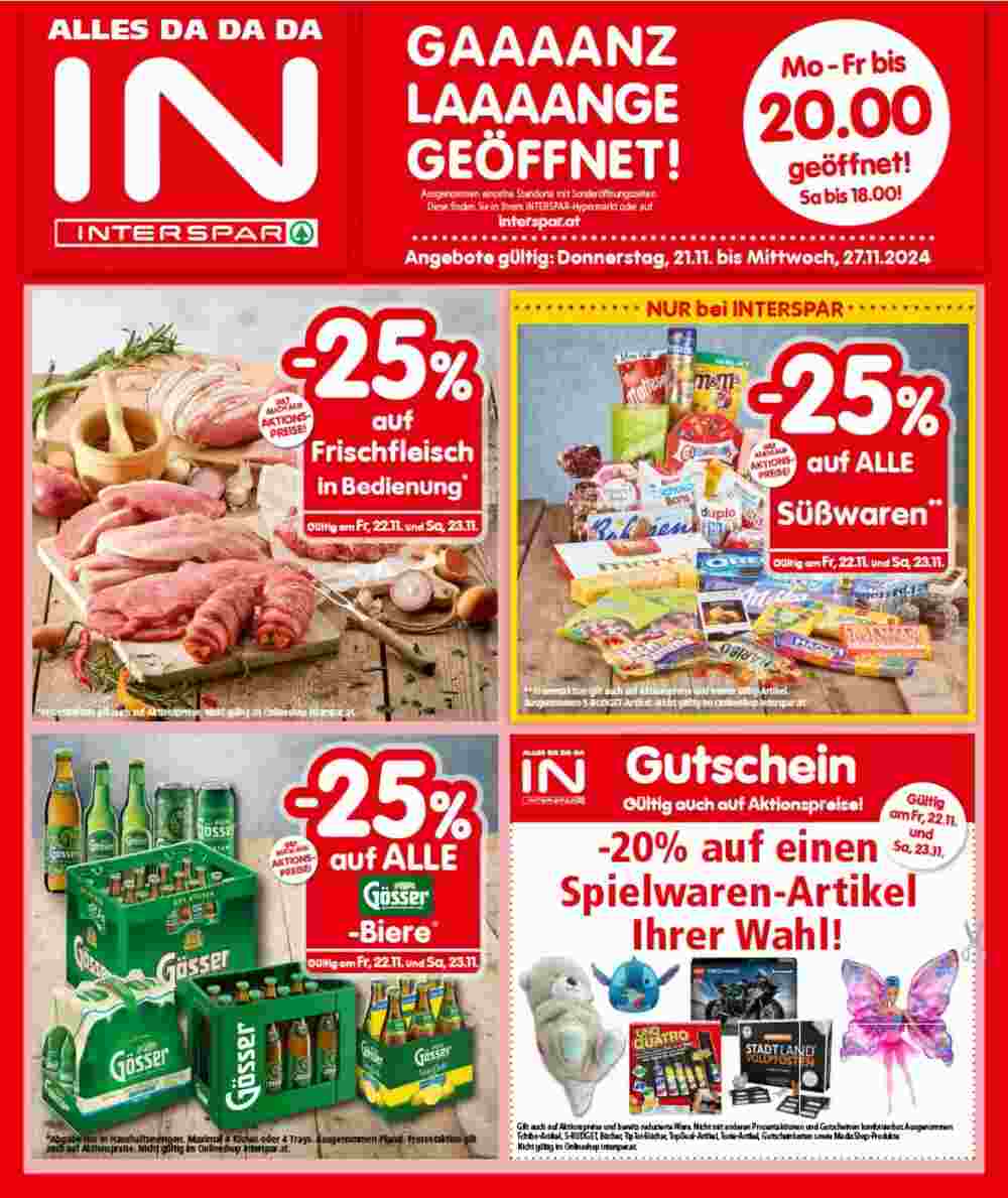 Interspar Flugblatt (ab 21.11.2024) - Angebote und Prospekt - Seite 1