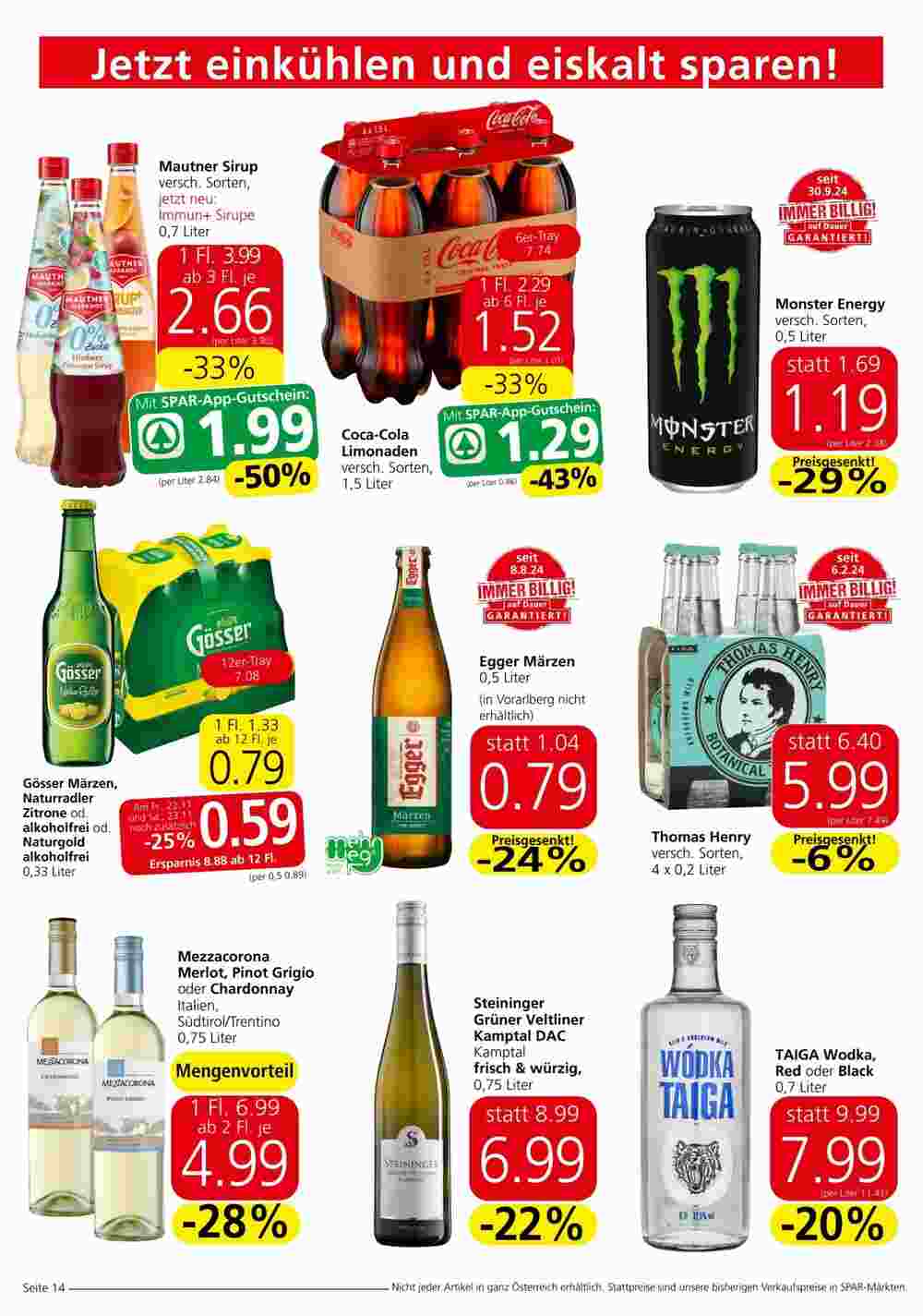 Spar Flugblatt (ab 21.11.2024) - Angebote und Prospekt - Seite 14