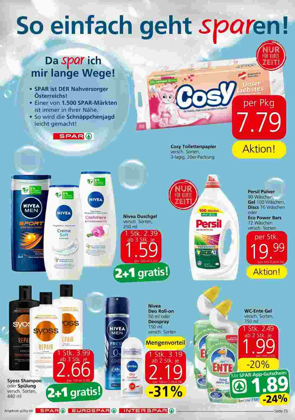 Spar Flugblatt (ab 21.11.2024) - Angebote und Prospekt - Seite 15