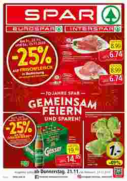 Spar Flugblatt (ab 21.11.2024) - Angebote und Prospekt