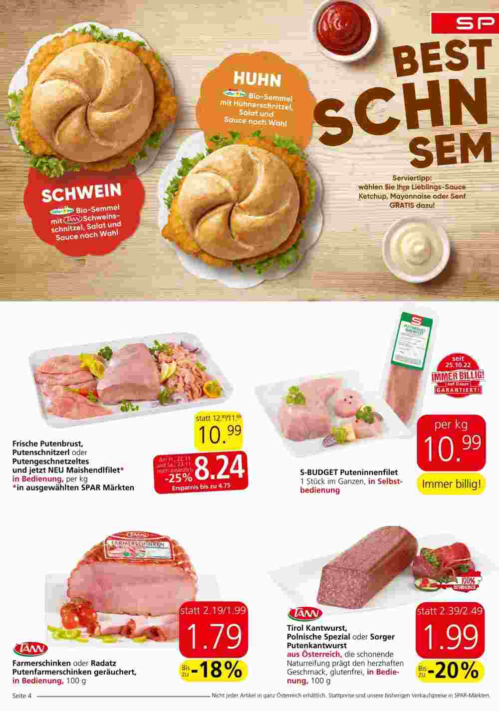 Spar Flugblatt (ab 21.11.2024) - Angebote und Prospekt - Seite 4