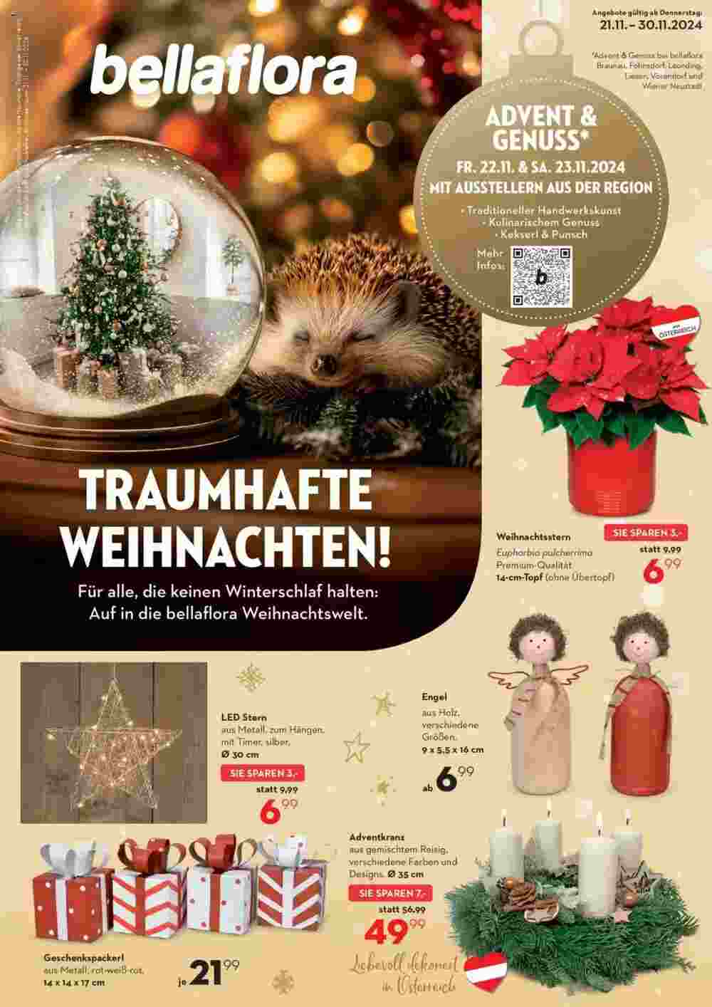 Bellaflora Flugblatt (ab 21.11.2024) - Angebote und Prospekt - Seite 1