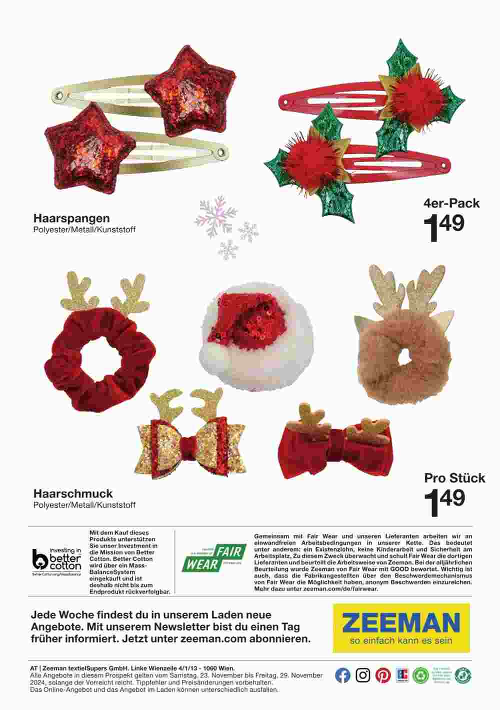 Zeeman Flugblatt (ab 23.11.2024) - Angebote und Prospekt - Seite 23