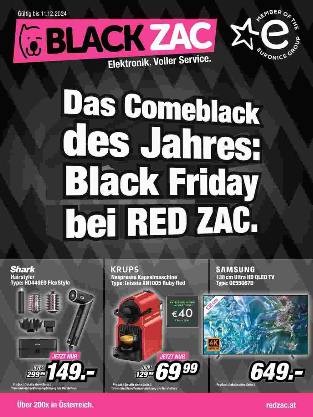 Red Zac Flugblatt (ab 24.11.2024) - Angebote und Prospekt - Seite 1