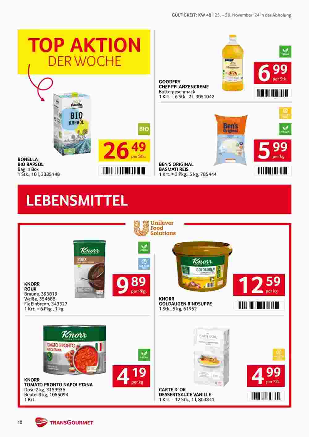 Transgourmet Flugblatt (ab 25.11.2024) - Angebote und Prospekt - Seite 10