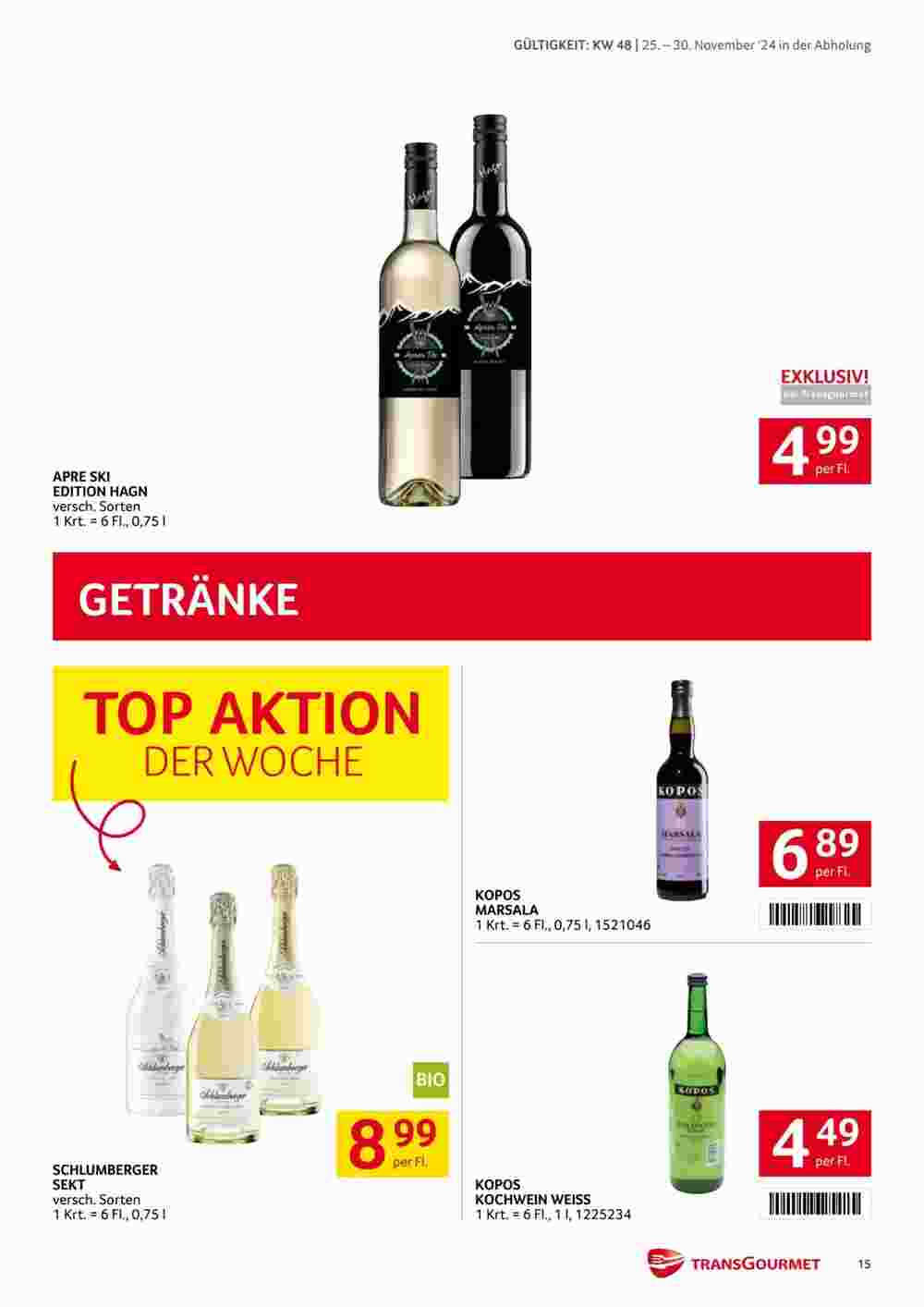 Transgourmet Flugblatt (ab 25.11.2024) - Angebote und Prospekt - Seite 15