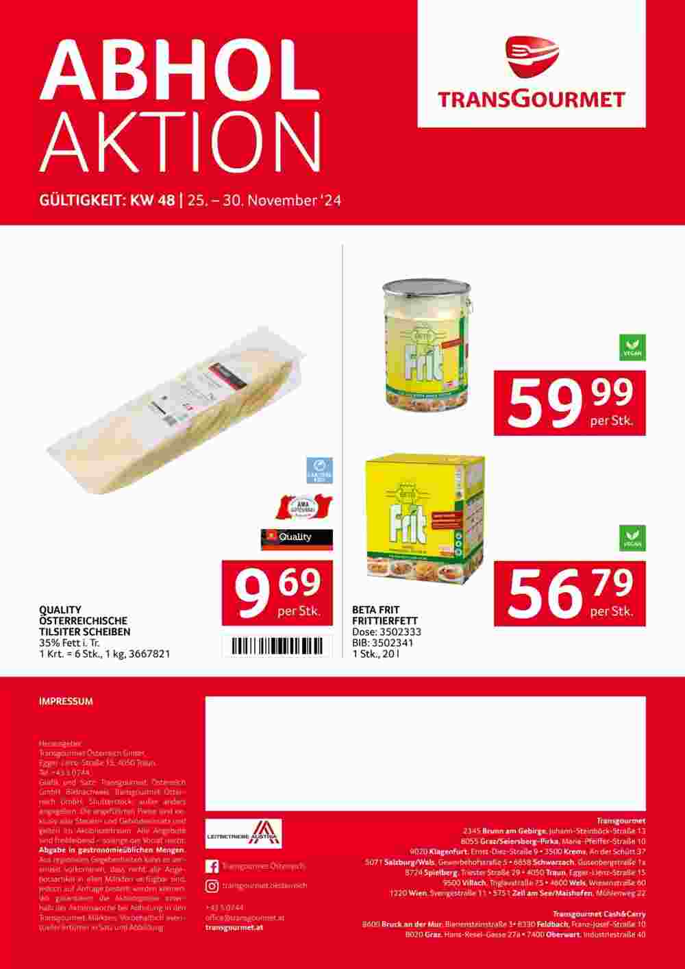 Transgourmet Flugblatt (ab 25.11.2024) - Angebote und Prospekt - Seite 28