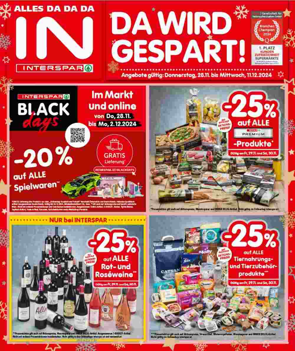 Interspar Flugblatt (ab 28.11.2024) - Angebote und Prospekt - Seite 1