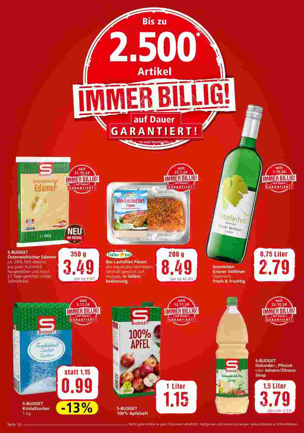 Spar Flugblatt (ab 28.11.2024) - Angebote und Prospekt - Seite 16