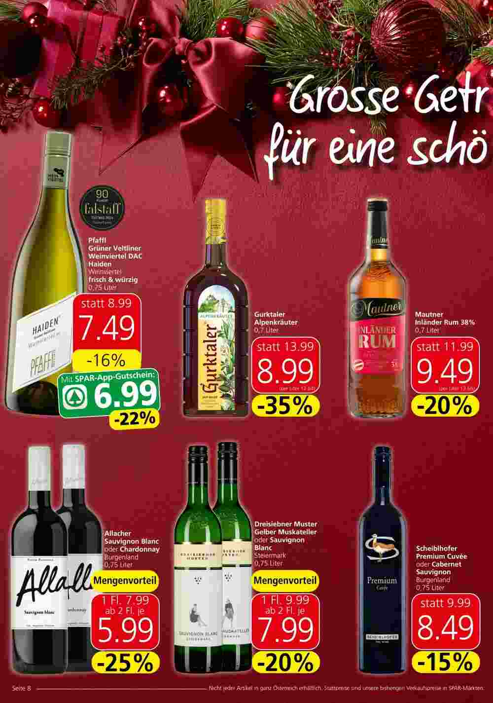 Spar Flugblatt (ab 28.11.2024) - Angebote und Prospekt - Seite 8