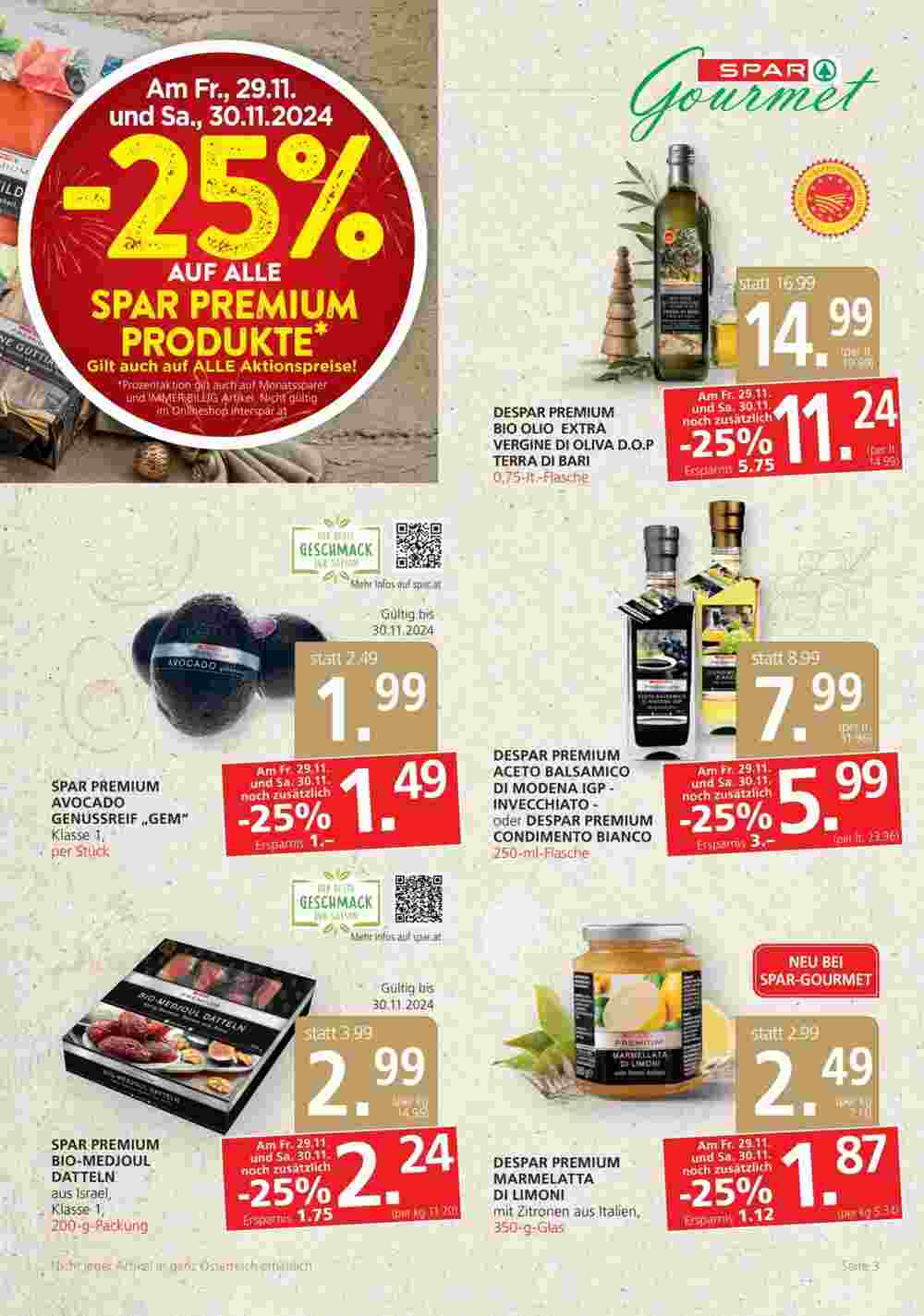 SPAR Gourmet Flugblatt (ab 28.11.2024) - Angebote und Prospekt - Seite 3