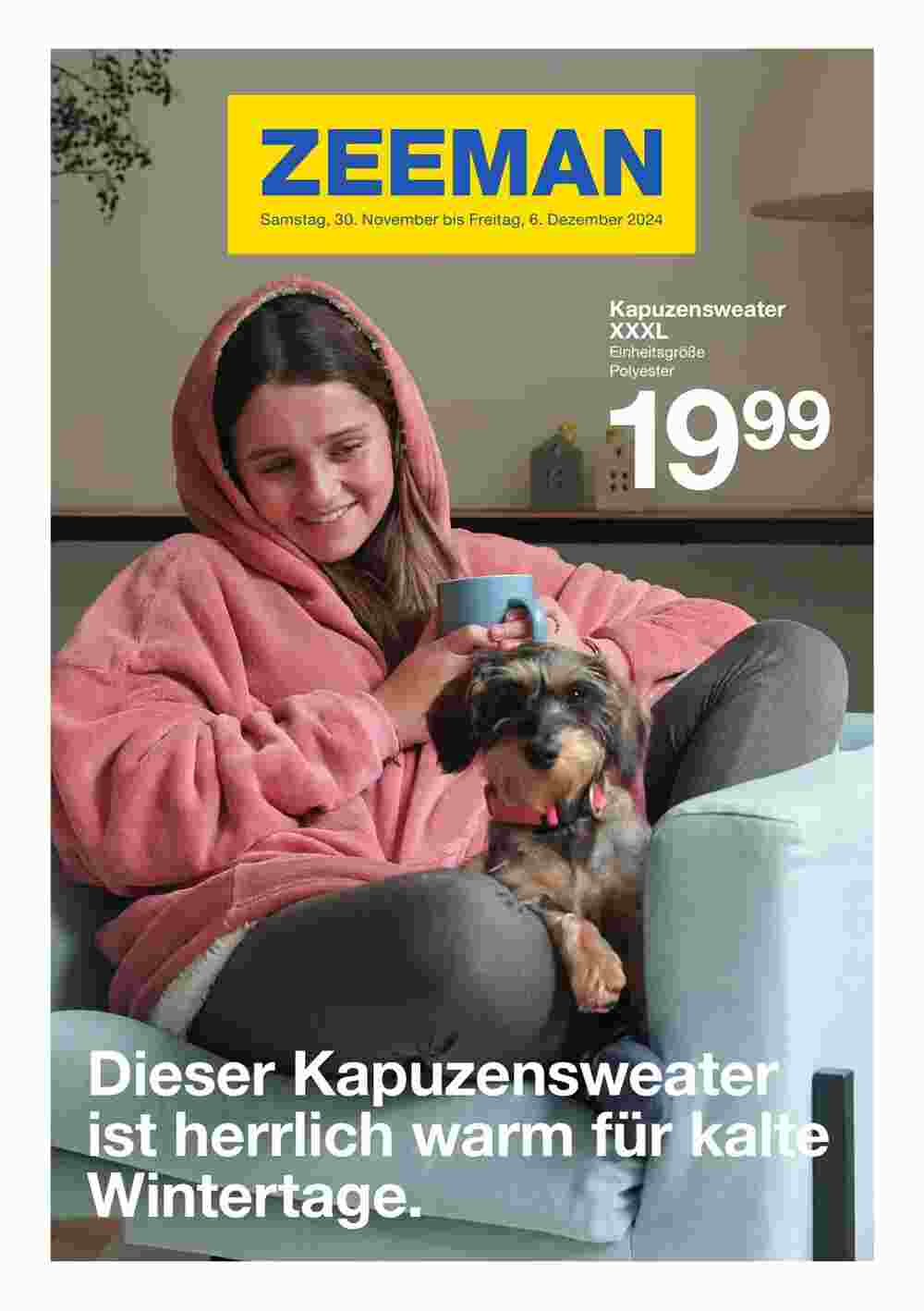 Zeeman Flugblatt (ab 30.11.2024) - Angebote und Prospekt - Seite 1