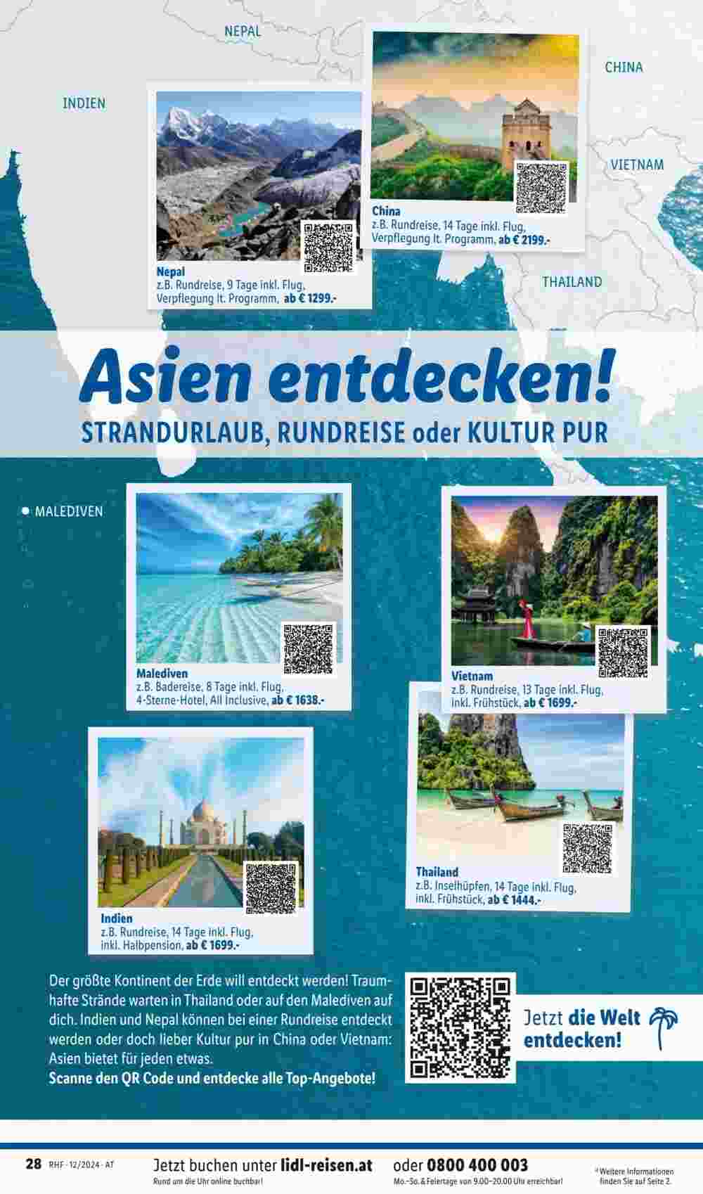 Lidl Reisen Flugblatt (ab 01.12.2024) - Angebote und Prospekt - Seite 28