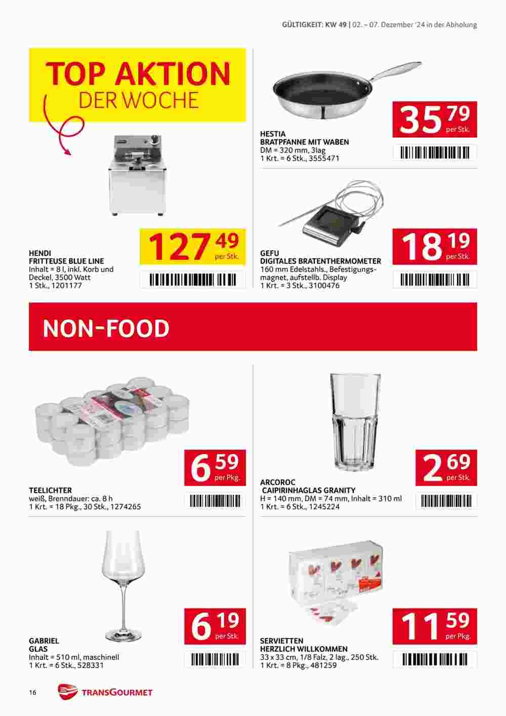 Transgourmet Flugblatt (ab 02.12.2024) - Angebote und Prospekt - Seite 16