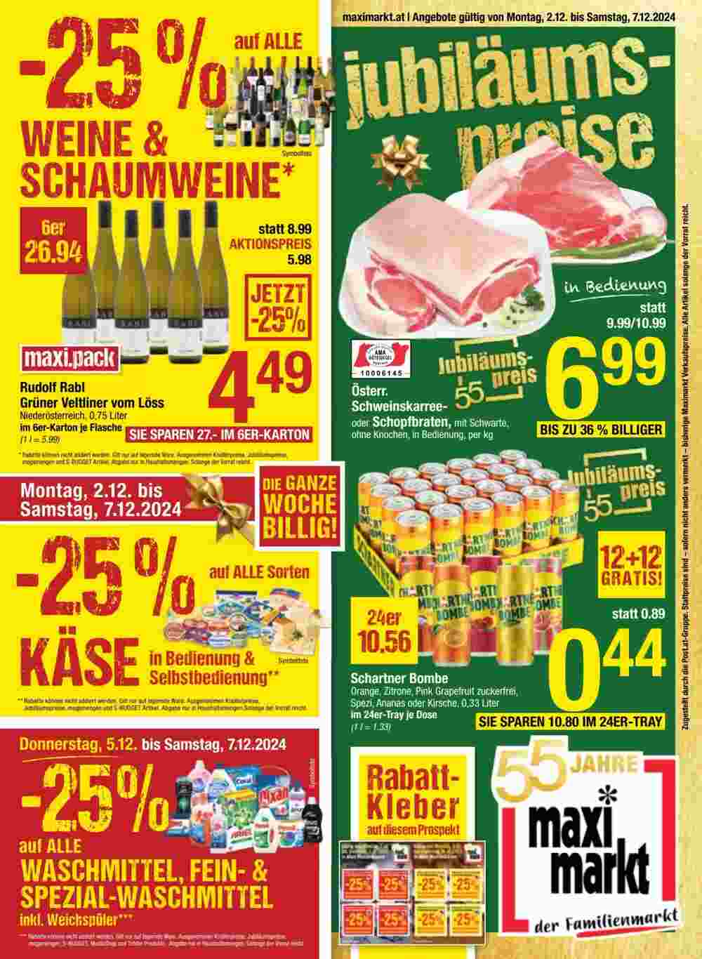 Maximarkt Flugblatt (ab 02.12.2024) - Angebote und Prospekt - Seite 1