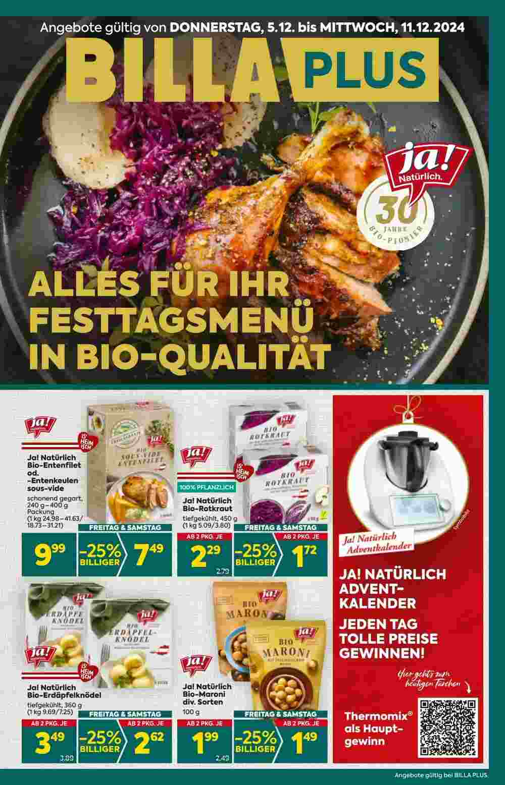 Billa Flugblatt (ab 05.12.2024) - Angebote und Prospekt - Seite 1