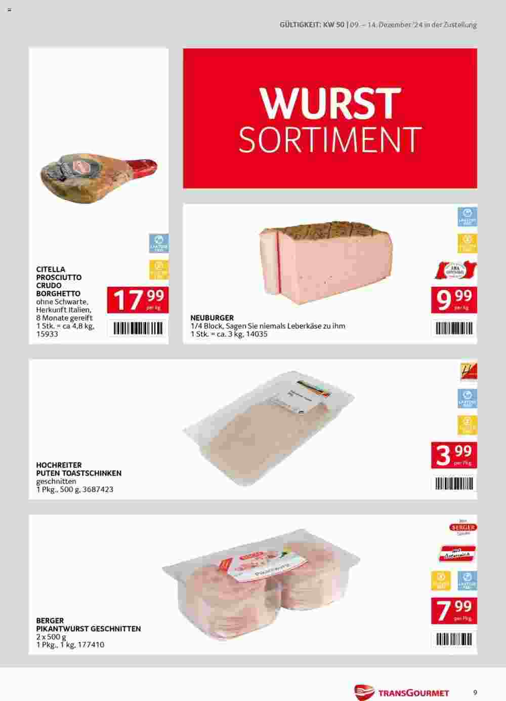 Transgourmet Flugblatt (ab 09.12.2024) - Angebote und Prospekt - Seite 9