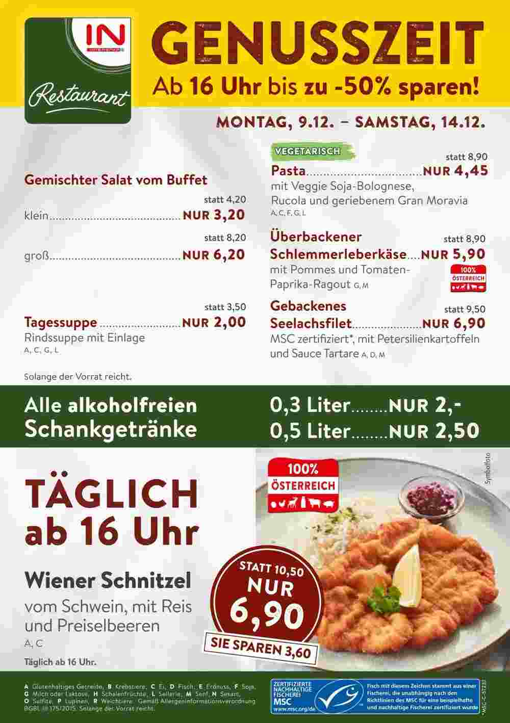 Interspar Restaurant Flugblatt (ab 09.12.2024) - Angebote und Prospekt - Seite 1