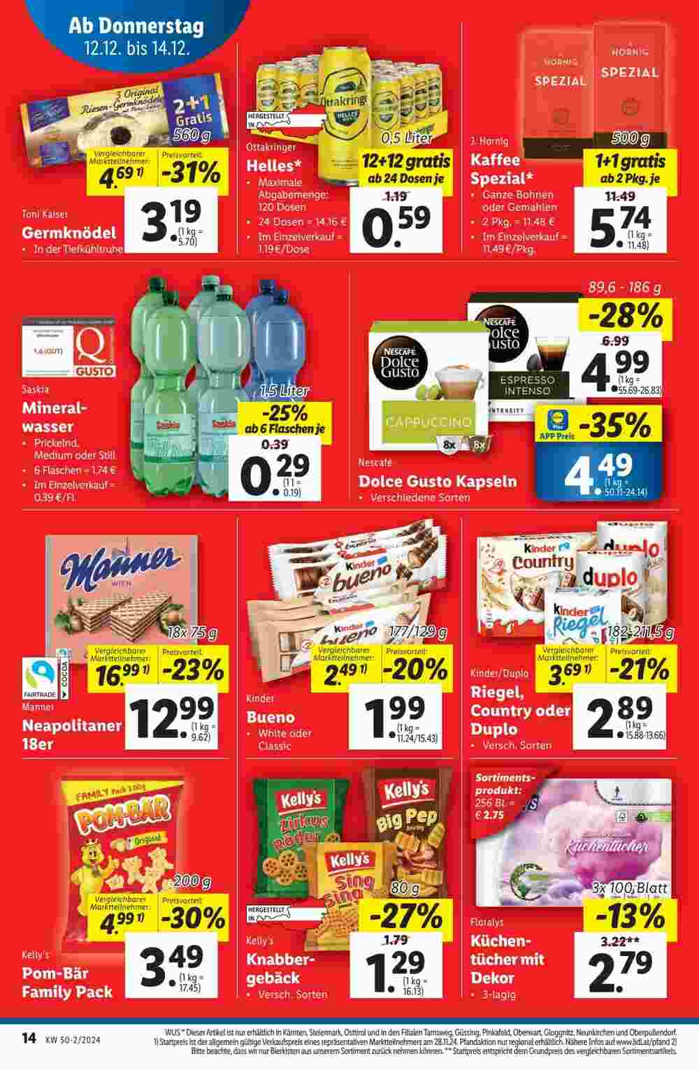 Lidl Flugblatt (ab 12.12.2024) - Angebote und Prospekt - Seite 14