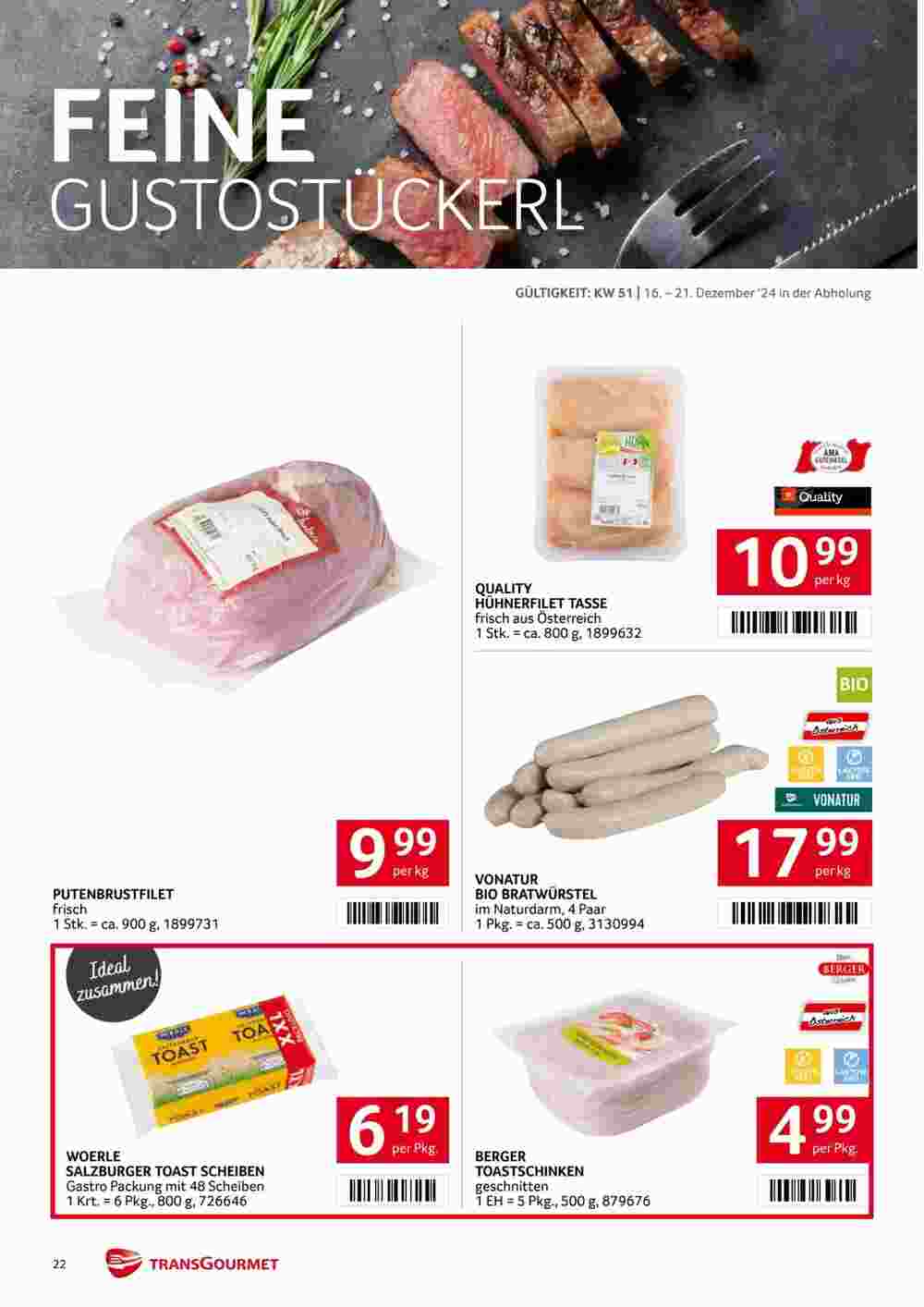 Transgourmet Flugblatt (ab 16.12.2024) - Angebote und Prospekt - Seite 22