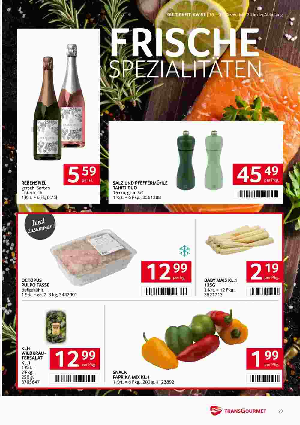 Transgourmet Flugblatt (ab 16.12.2024) - Angebote und Prospekt - Seite 23