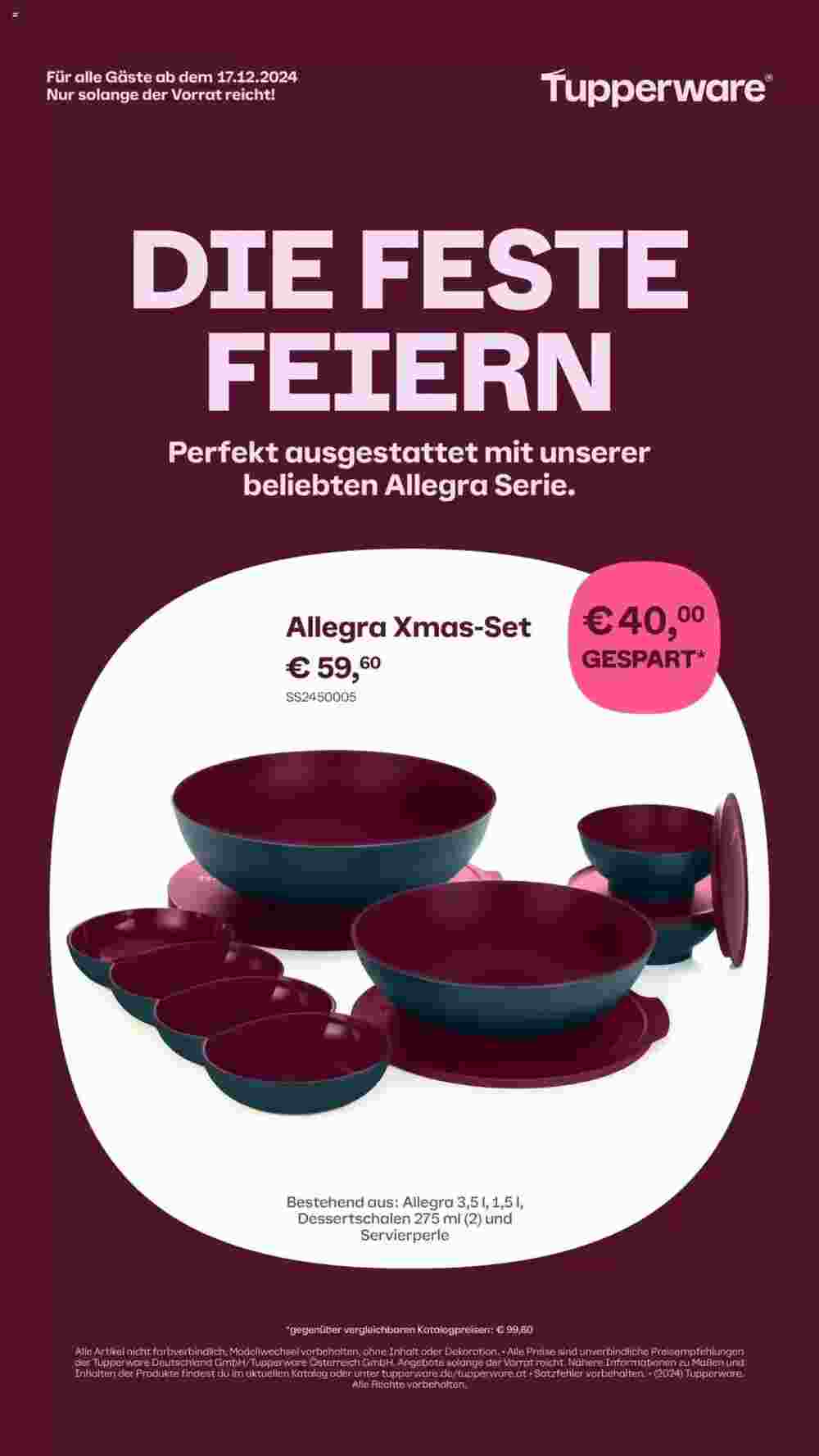 Tupperware Flugblatt (ab 17.12.2024) - Angebote und Prospekt - Seite 1