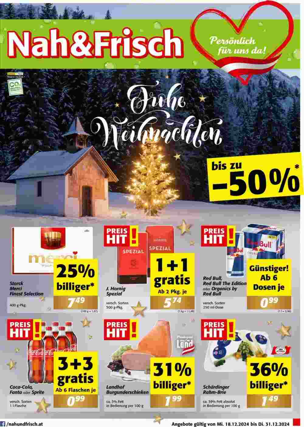 Nah&Frisch Flugblatt (ab 18.12.2024) - Angebote und Prospekt - Seite 1