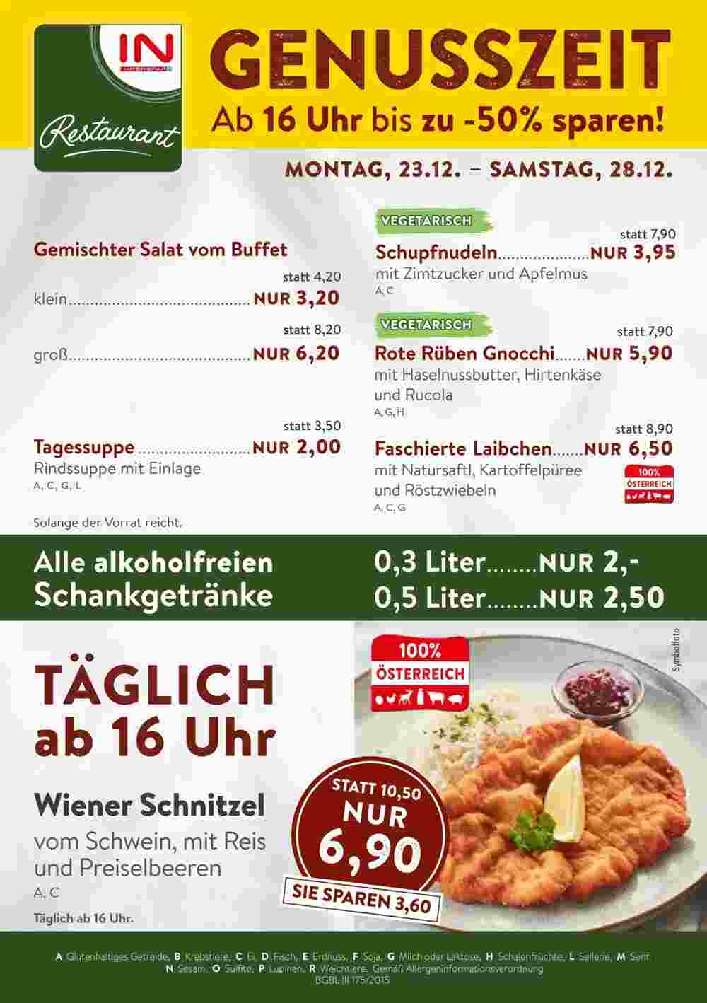 Interspar Restaurant Flugblatt (ab 23.12.2024) - Angebote und Prospekt - Seite 1