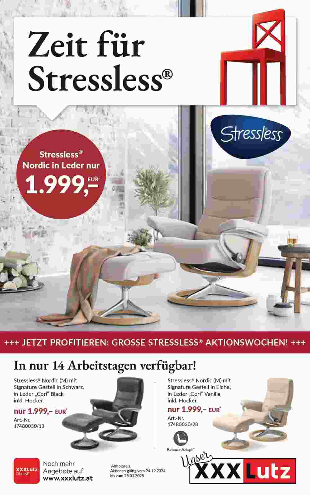 XXXLutz Flugblatt (ab 24.12.2024) - Angebote und Prospekt - Seite 1