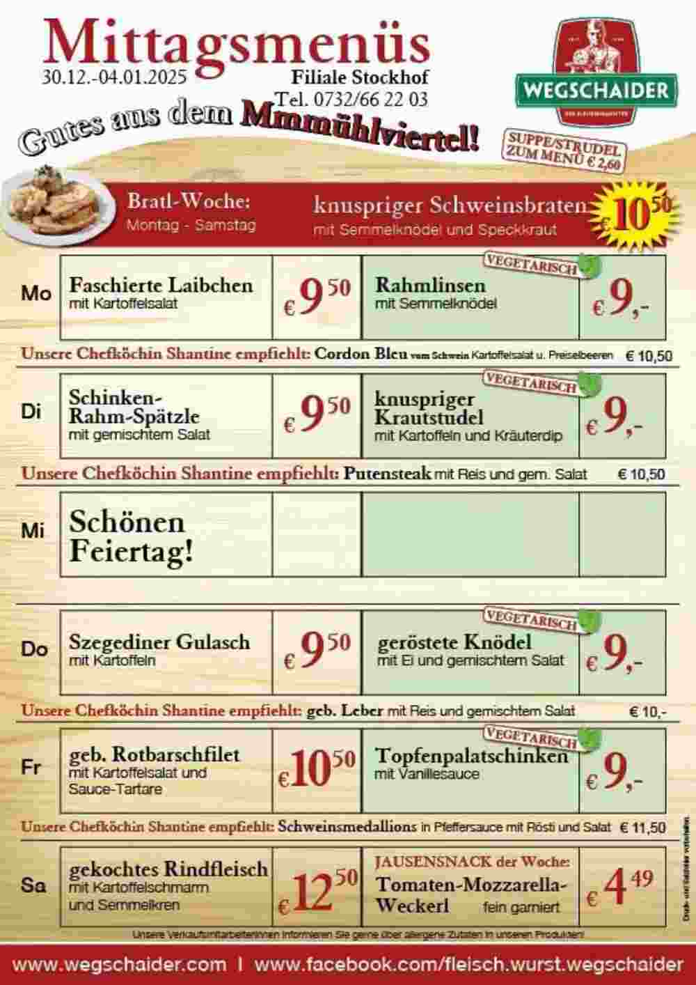 Wegschaider Flugblatt (ab 30.12.2024) - Angebote und Prospekt - Seite 2