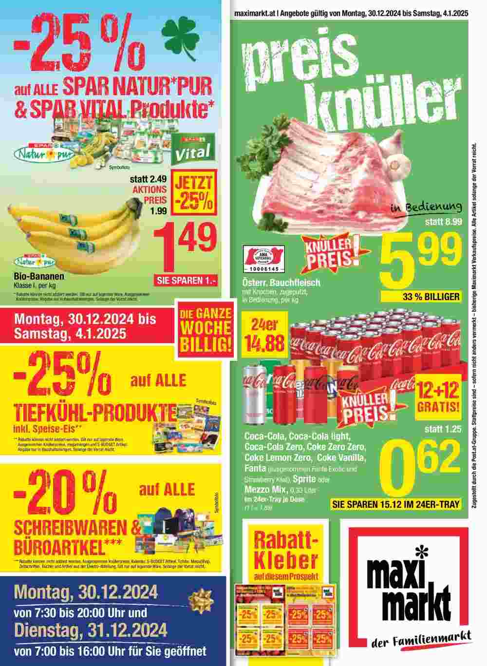 Maximarkt Flugblatt (ab 30.12.2024) - Angebote und Prospekt - Seite 1