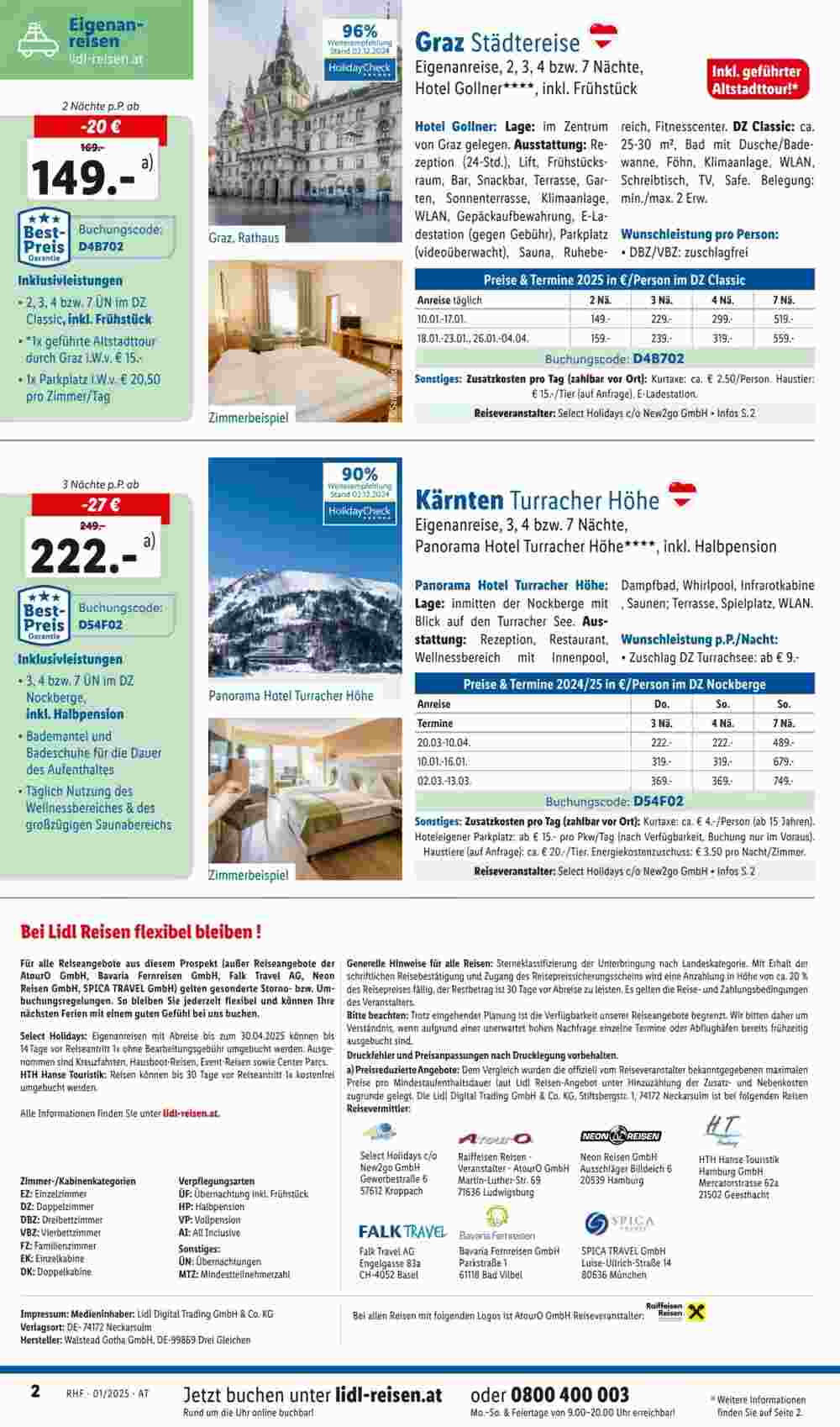 Lidl Reisen Flugblatt (ab 30.12.2024) - Angebote und Prospekt - Seite 2