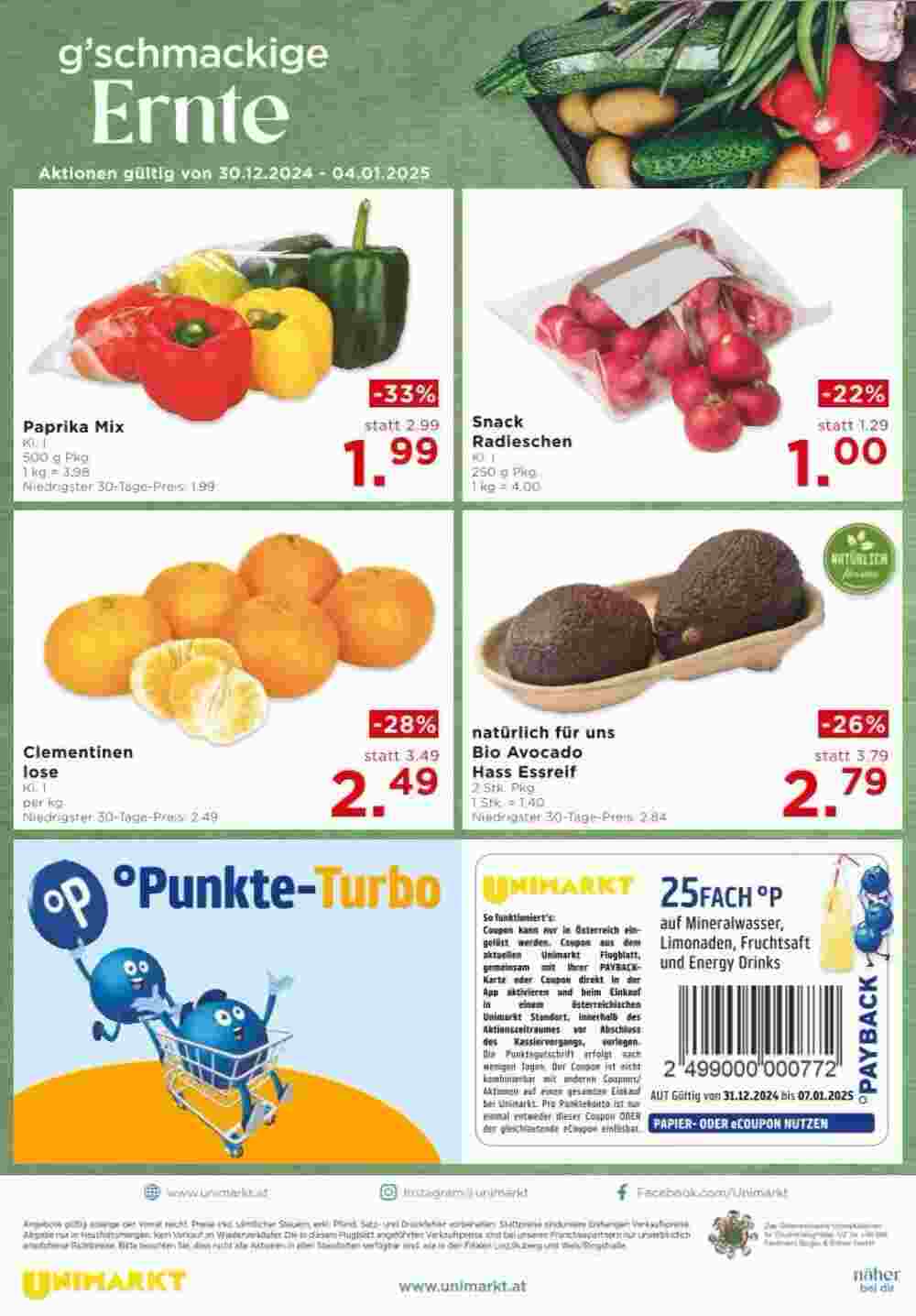 Unimarkt Flugblatt (ab 31.12.2024) - Angebote und Prospekt - Seite 12