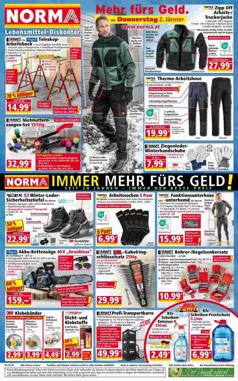 Norma Flugblatt (ab 02.01.2025) - Angebote und Prospekt - Seite 1