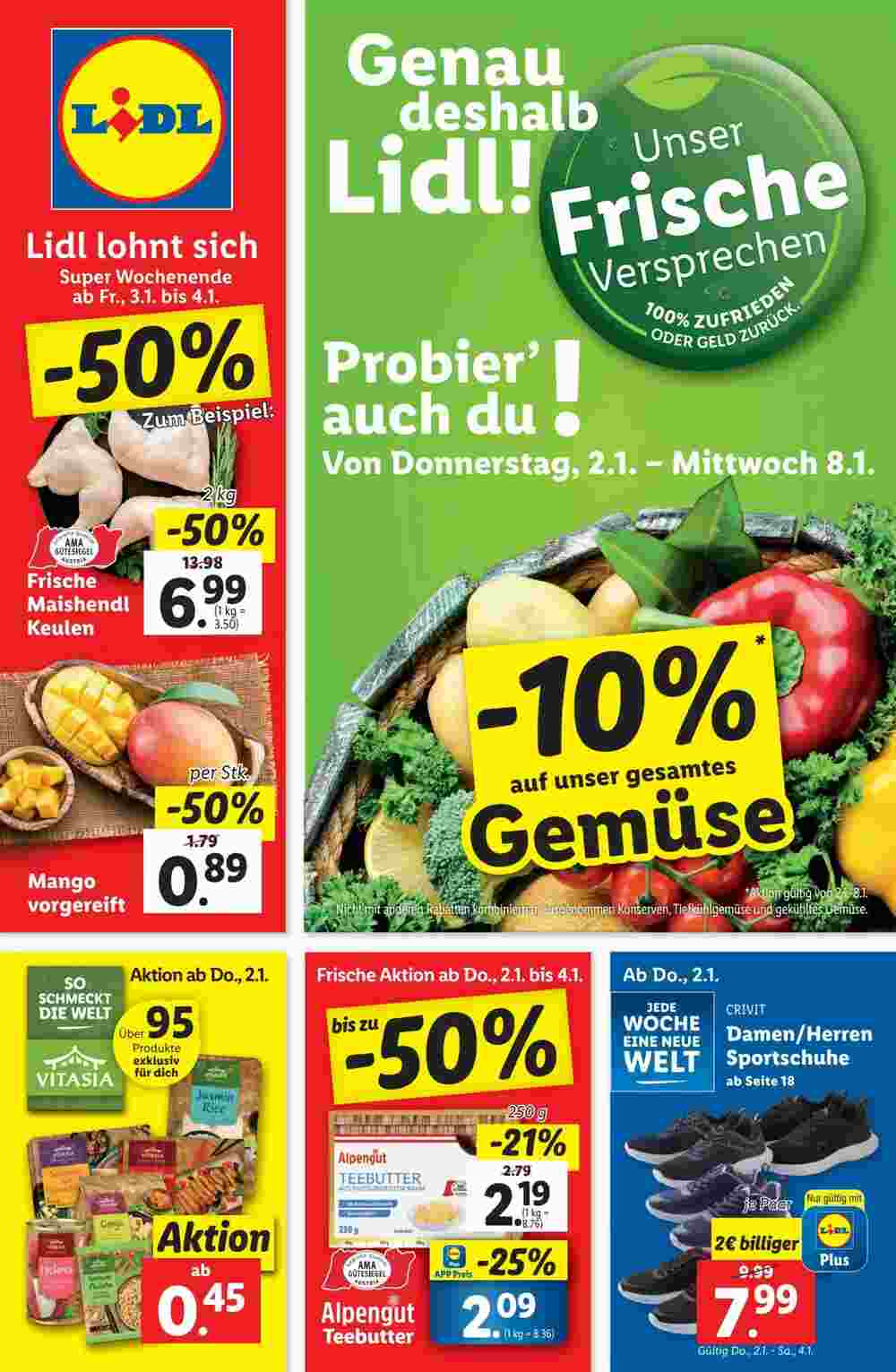 Lidl Flugblatt (ab 02.01.2025) - Angebote und Prospekt - Seite 1