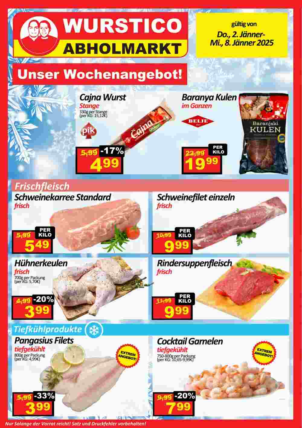 Wurstico Flugblatt (ab 02.01.2025) - Angebote und Prospekt - Seite 1