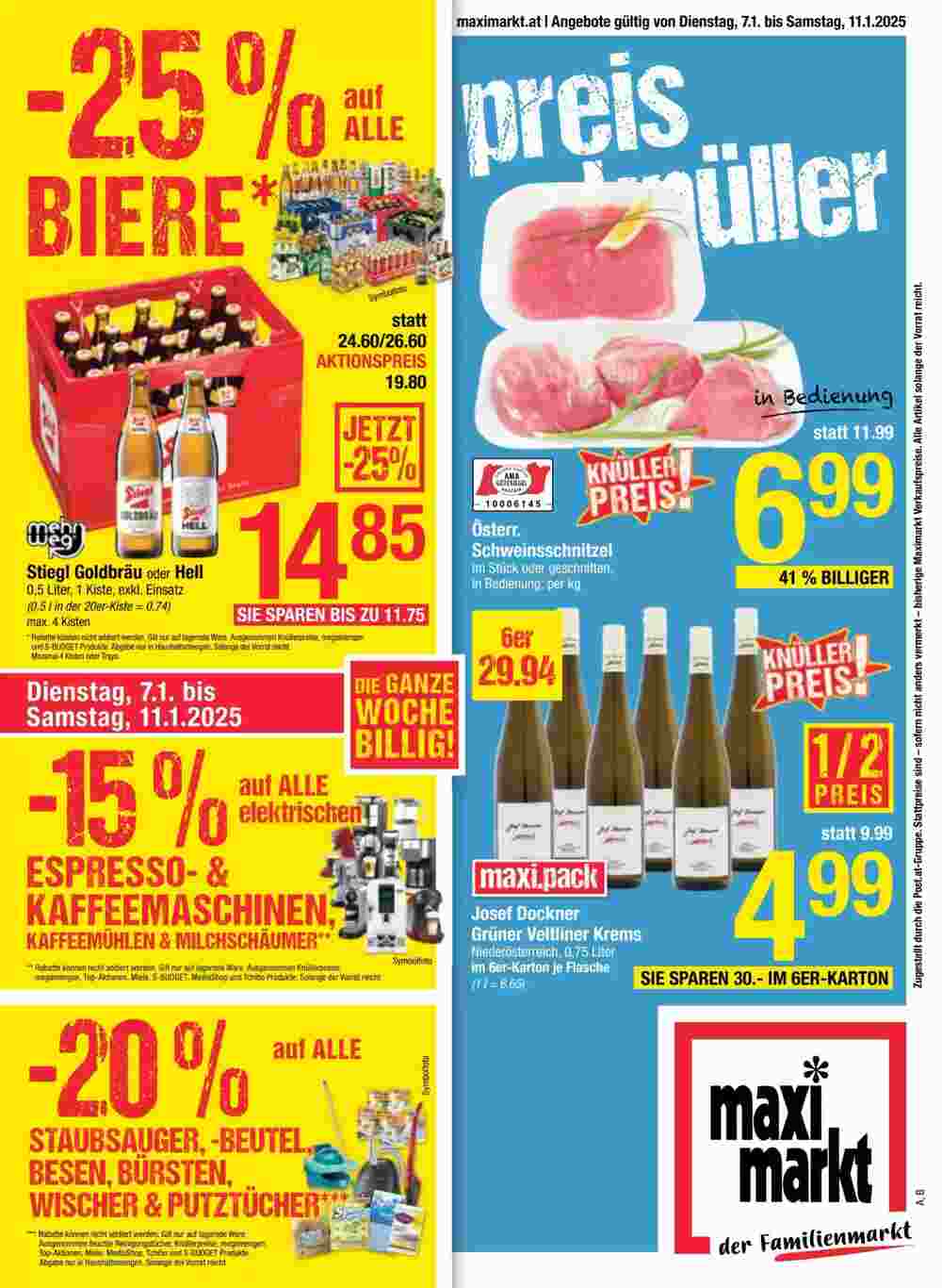 Maximarkt Flugblatt (ab 07.01.2025) - Angebote und Prospekt - Seite 1