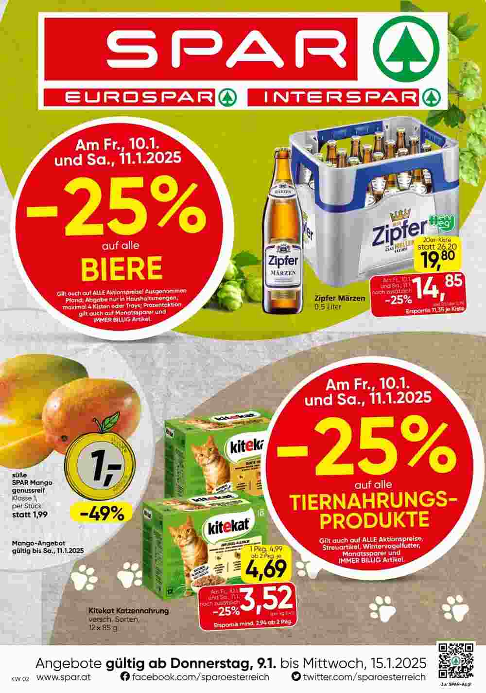 Eurospar Flugblatt (ab 09.01.2025) - Angebote und Prospekt - Seite 1