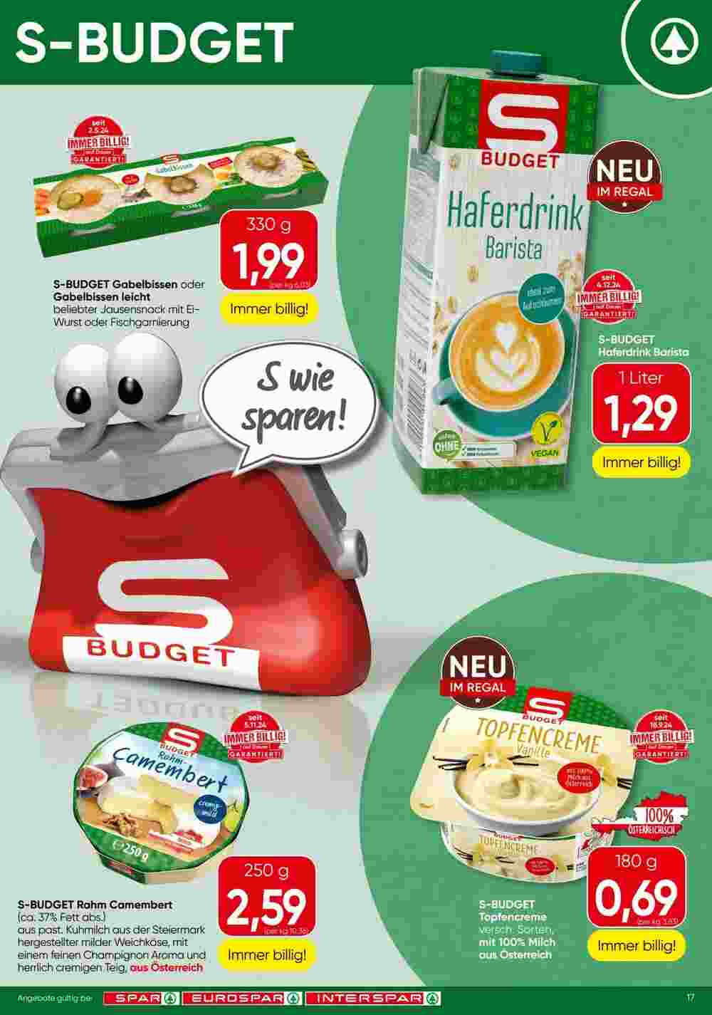 Spar Flugblatt (ab 09.01.2025) - Angebote und Prospekt - Seite 17