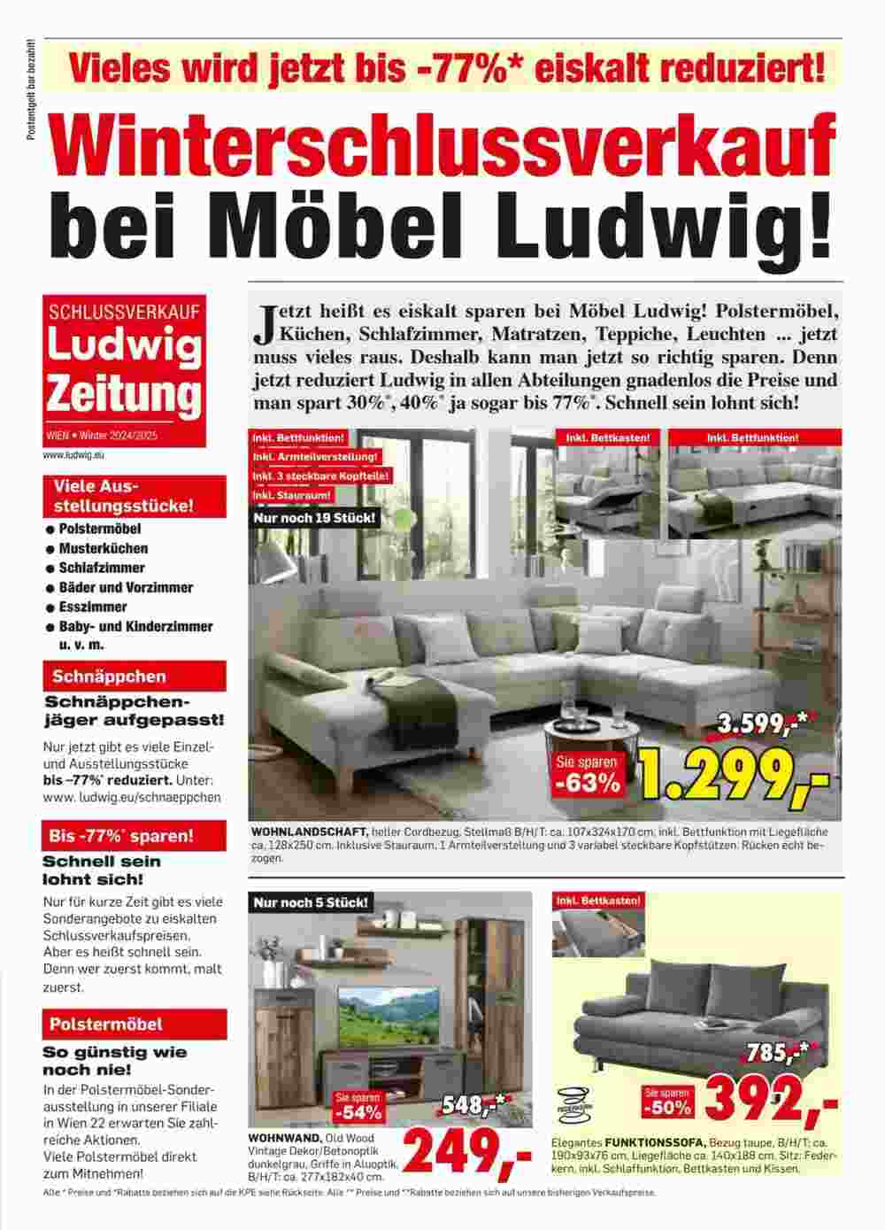 Möbel Ludwig Flugblatt (ab 12.01.2025) - Angebote und Prospekt - Seite 1