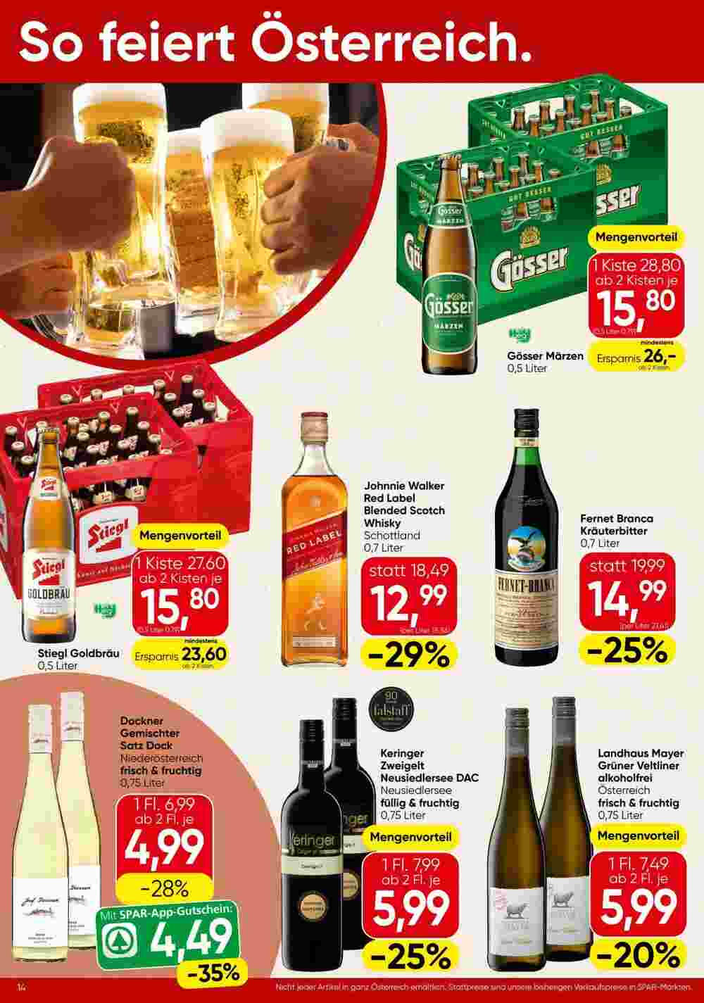 Spar Flugblatt (ab 16.01.2025) - Angebote und Prospekt - Seite 14