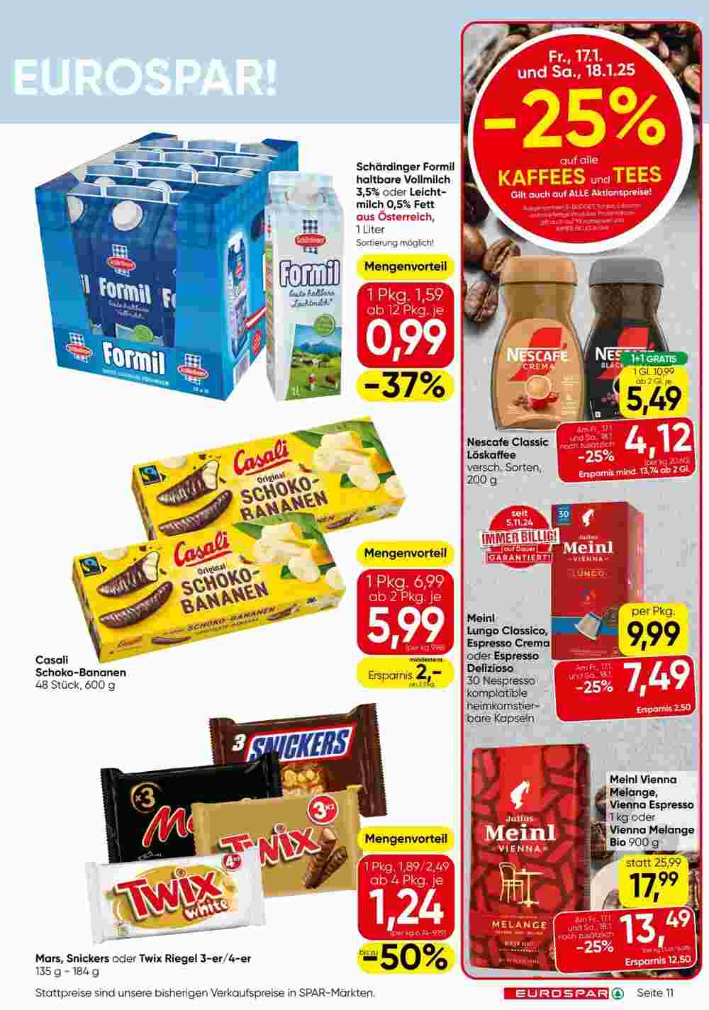 Eurospar Flugblatt (ab 16.01.2025) - Angebote und Prospekt - Seite 11