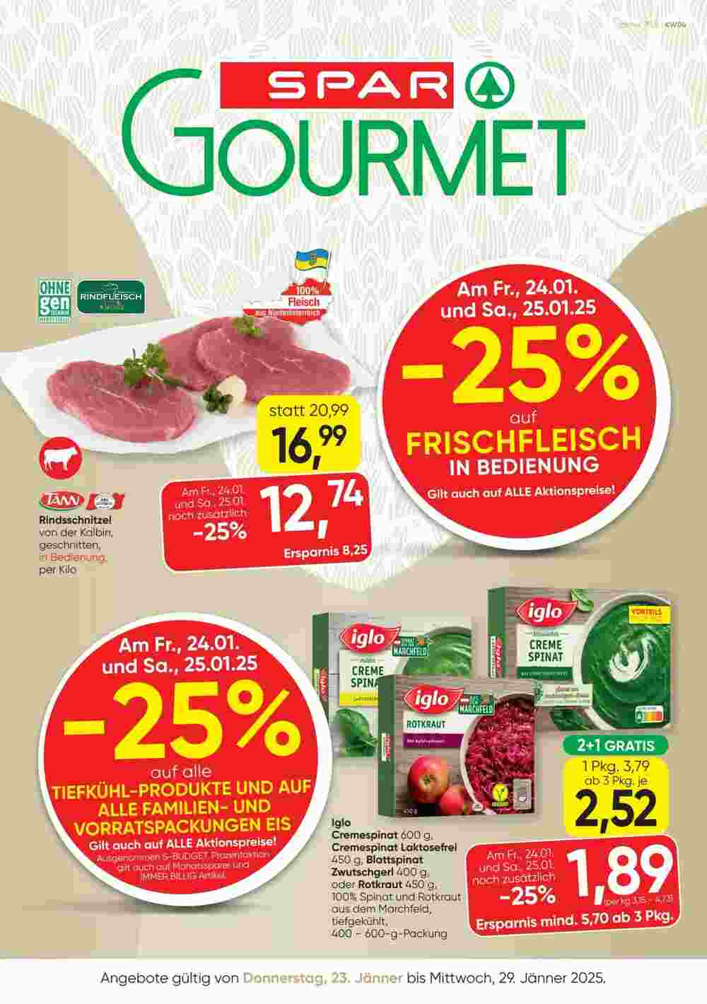 SPAR Gourmet Flugblatt (ab 23.01.2025) - Angebote und Prospekt - Seite 1