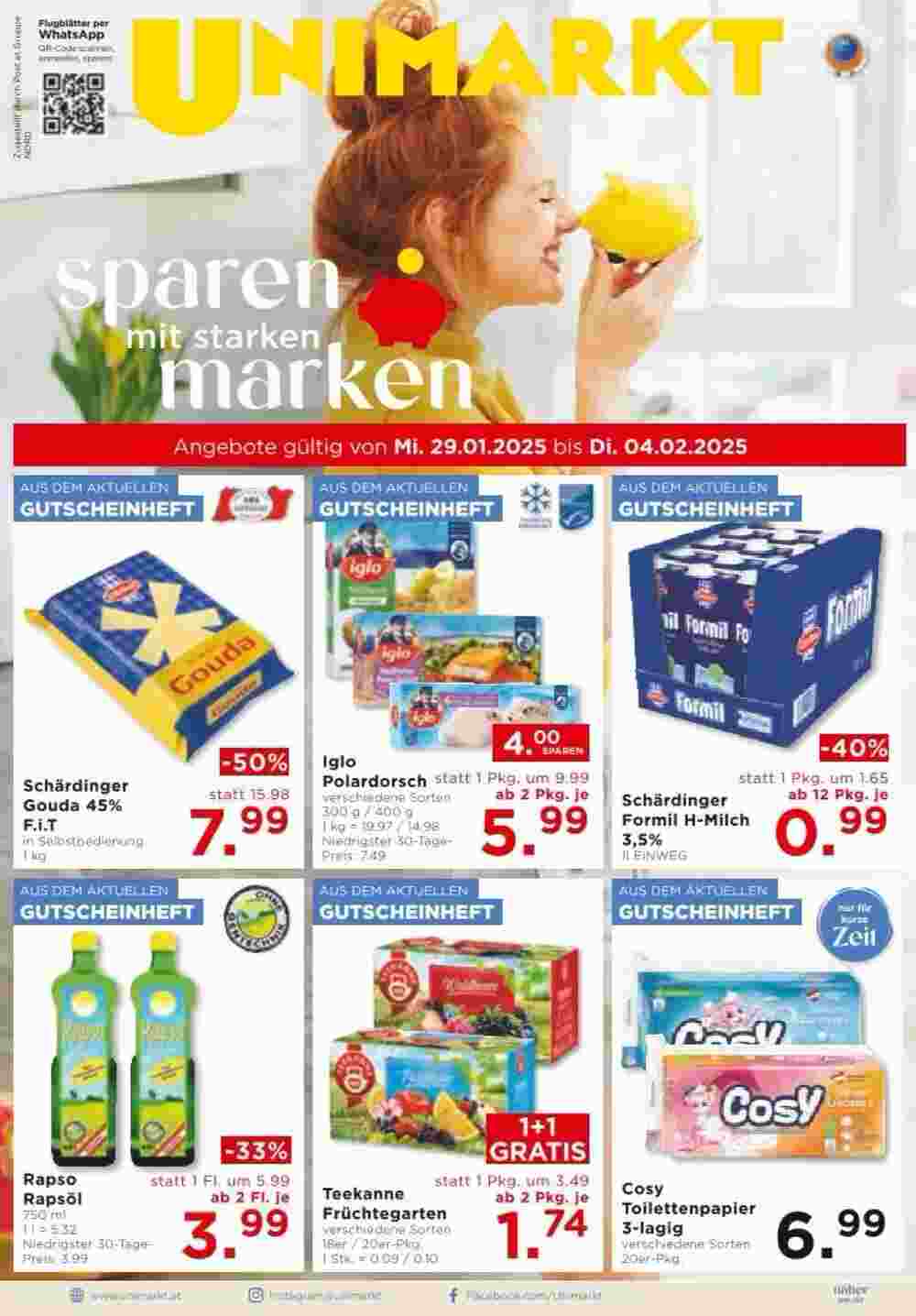 Unimarkt Flugblatt (ab 29.01.2025) - Angebote und Prospekt - Seite 1