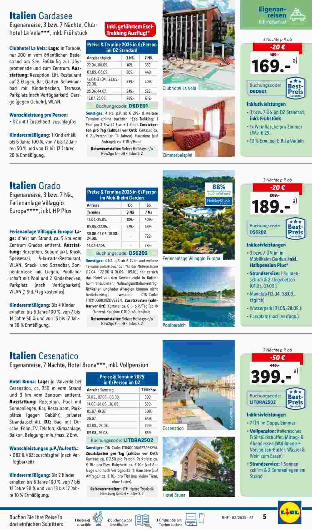 Lidl Reisen Flugblatt (ab 29.01.2025) - Angebote und Prospekt - Seite 5