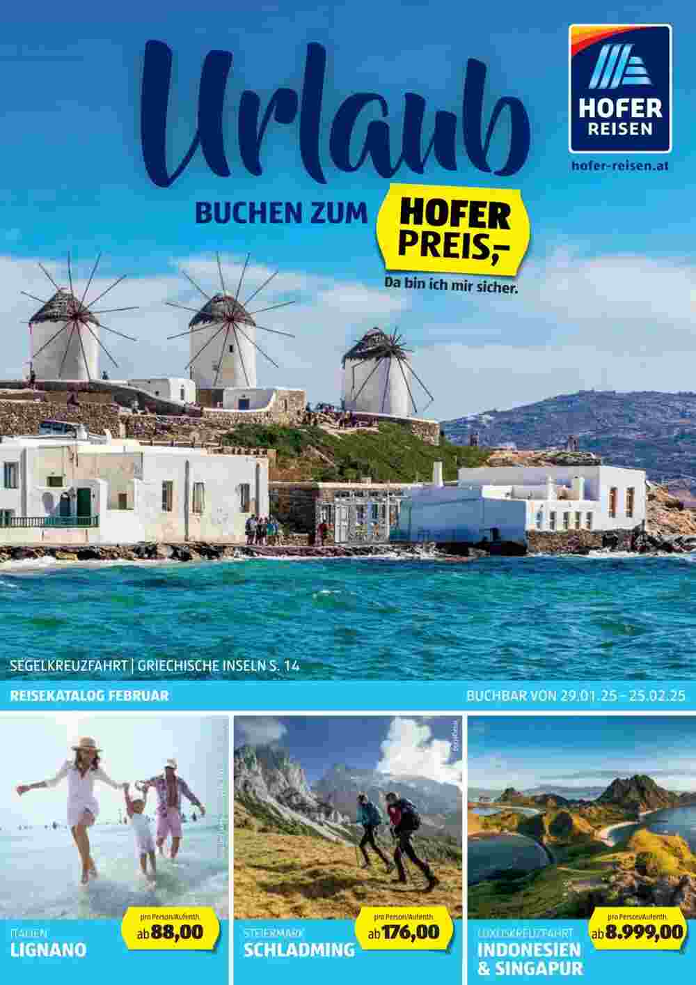 Hofer Reisen Flugblatt (ab 29.01.2025) - Angebote und Prospekt - Seite 1