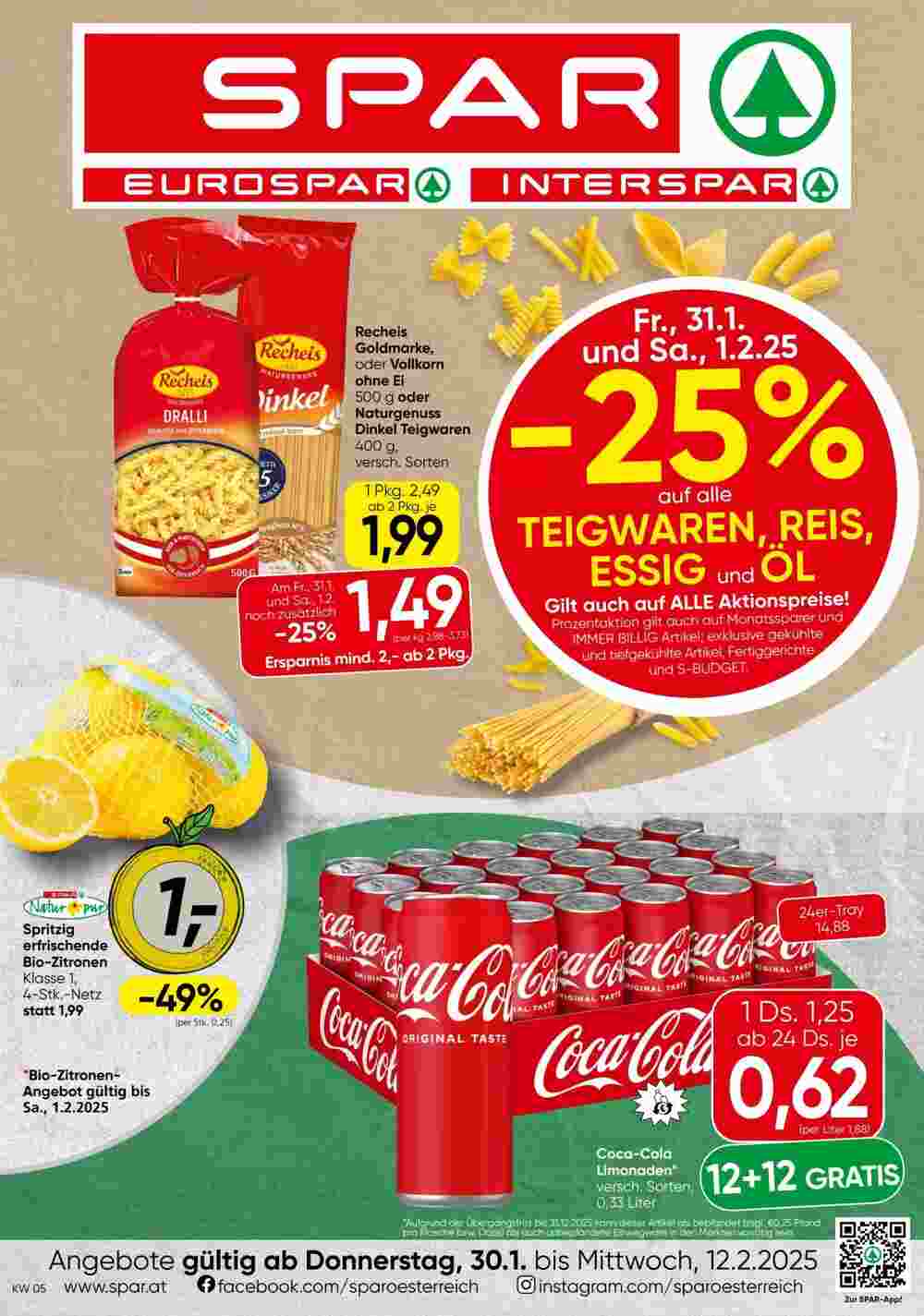 Spar Flugblatt (ab 30.01.2025) - Angebote und Prospekt - Seite 1