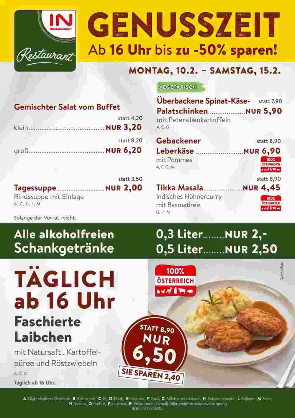 Interspar Restaurant Flugblatt (ab 10.02.2025) - Angebote und Prospekt - Seite 1