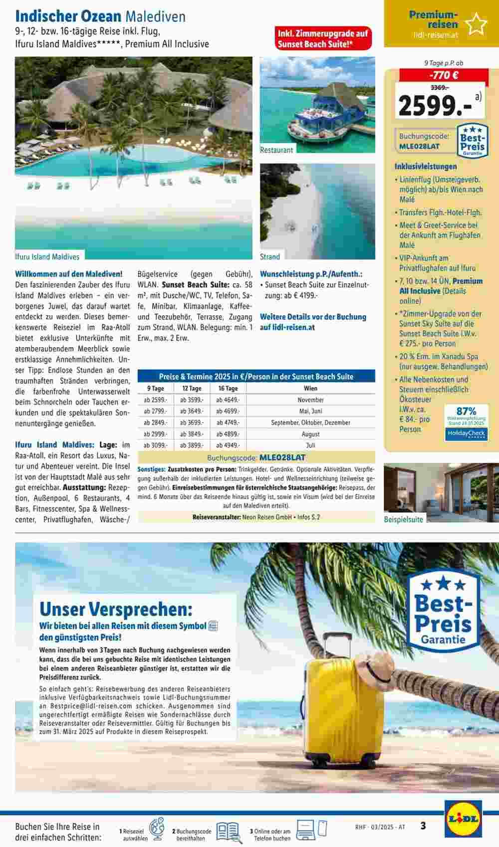 Lidl Reisen Flugblatt (ab 26.02.2025) - Angebote und Prospekt - Seite 3